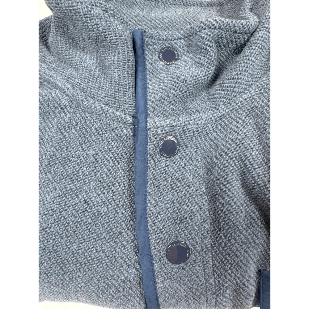 Simply Southern Mens XL Blue Heather Quarter Snap Fleece Pullover Elbow Patches